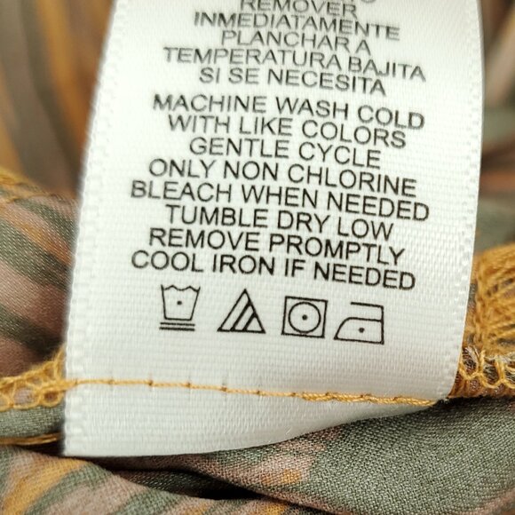 Derek Lam for DesigNation Bubble-Hem Surplice Satin Mini Dress L Woodgrain - Picture 14 of 14